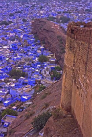 Jodhpur : A view of teh blue city from Fortress Ramparts